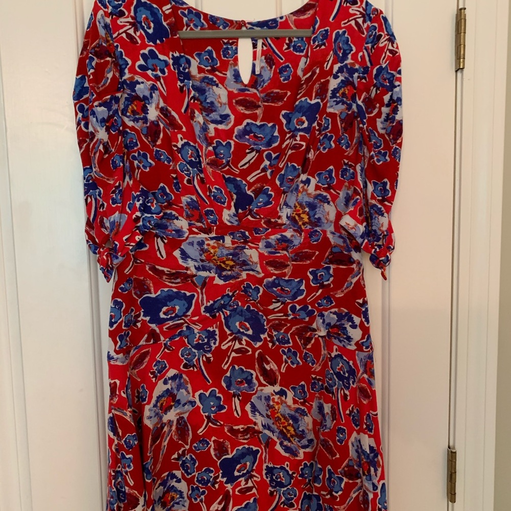 Free people floral vneck dress